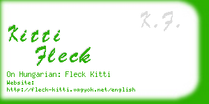 kitti fleck business card